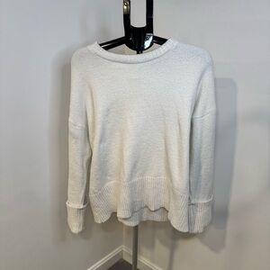 Women's White Sweater cozy soft oversized relaxed fit bridal era bride top